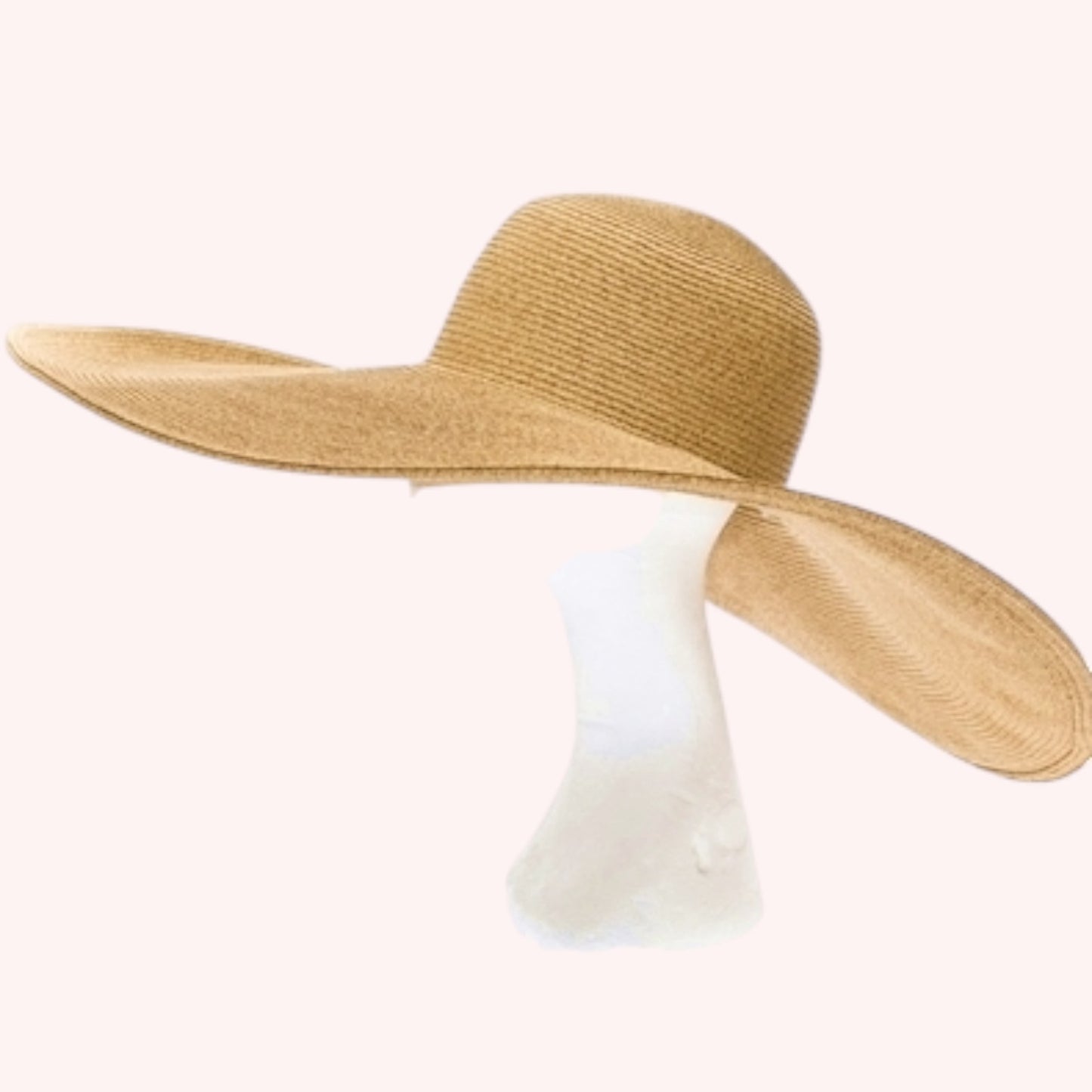 Oversized 8-Inch Brim Straw Hat – Glamorous & UPF 50+