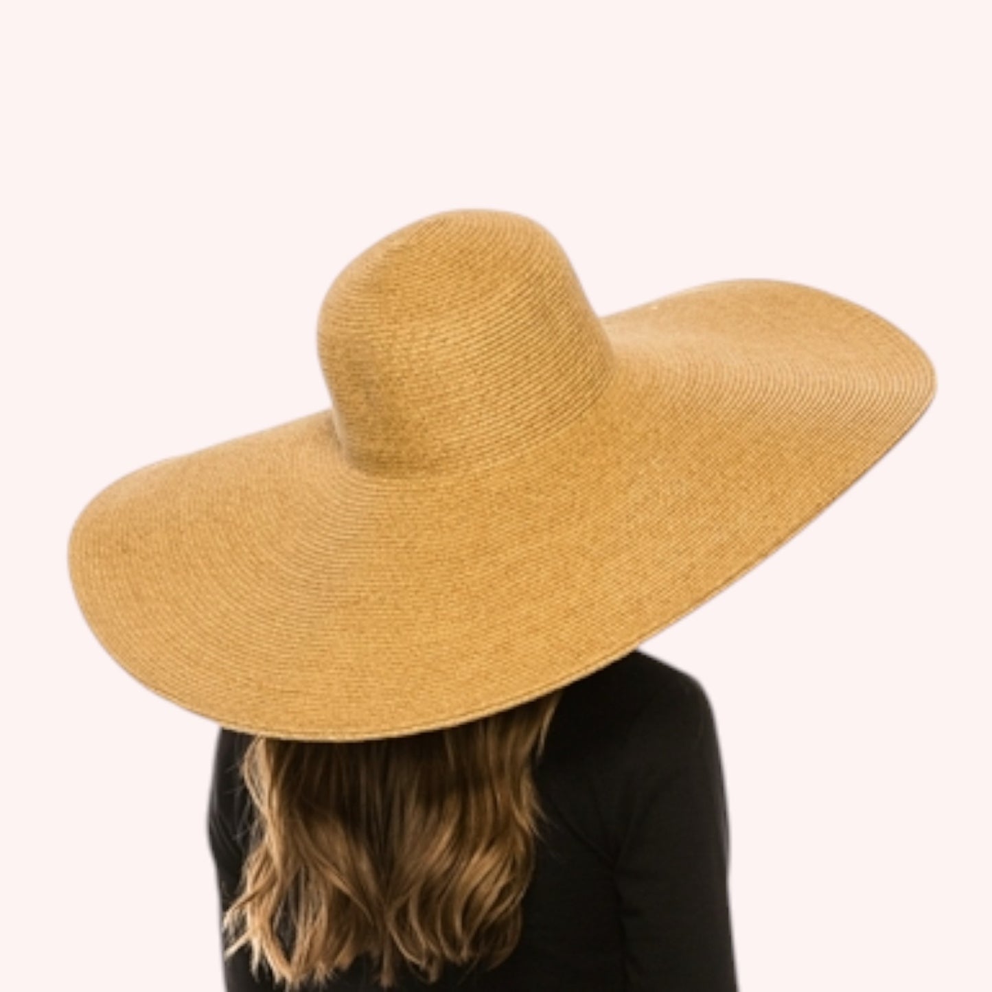 Oversized 8-Inch Brim Straw Hat – Glamorous & UPF 50+