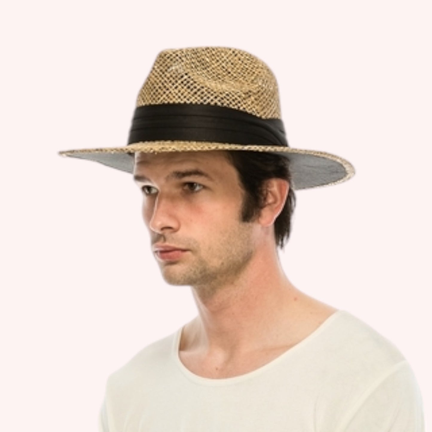 Men’s Seagrass Straw Panama Hat – Classic & Sun-Safe