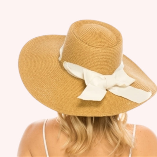 Wide Brim Gambler Hat w/ Sash – Elegant & UPF 50+