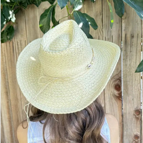 Hand woven straw cowboy cowboy hat