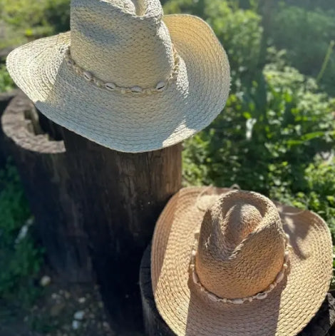 Hand woven straw cowboy cowboy hat