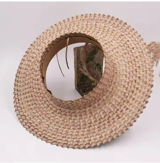 Sculpted Shade Visor — Wide Brim Woven Topless Hat