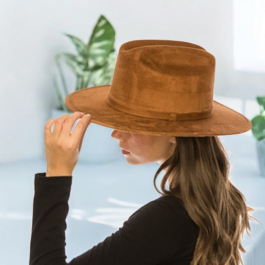 Flat Brim Cowboy in Premium Suede