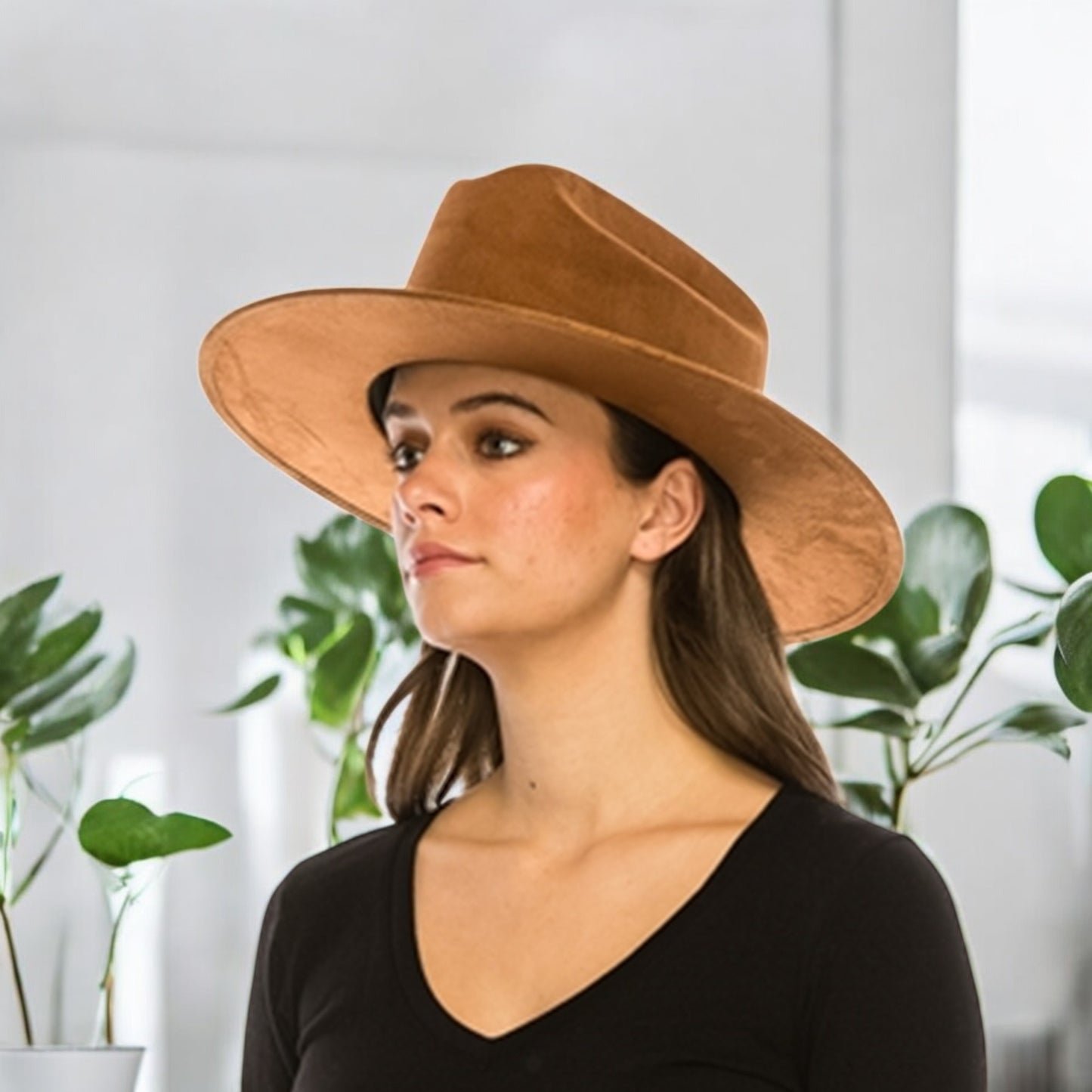 Flat Brim Cowboy in Premium Suede