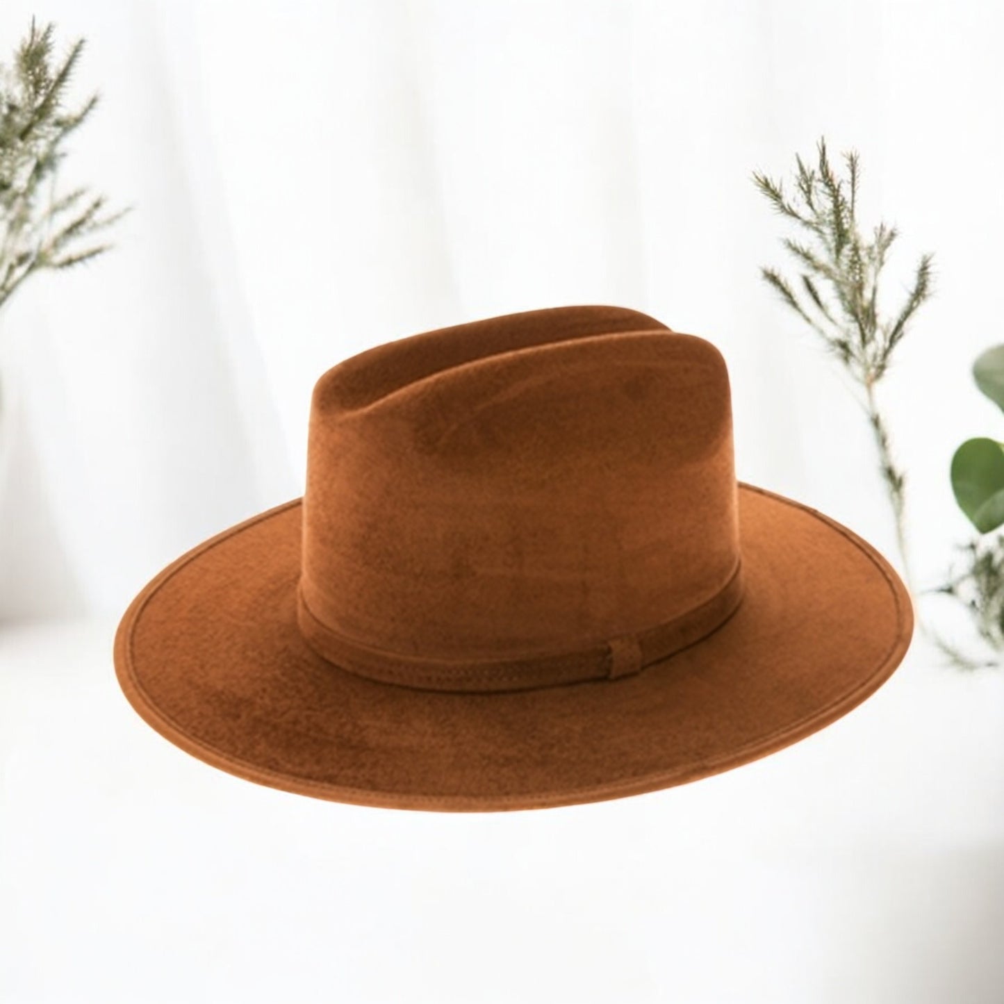Flat Brim Cowboy in Premium Suede