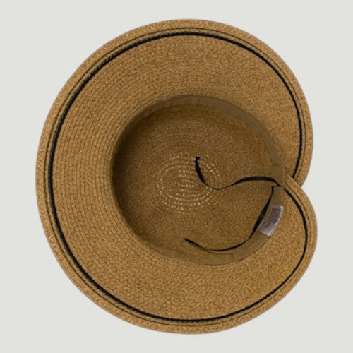 UPF 50+ Packable Straw Sun Hat Wide Brim w/ Bow | Faceframer