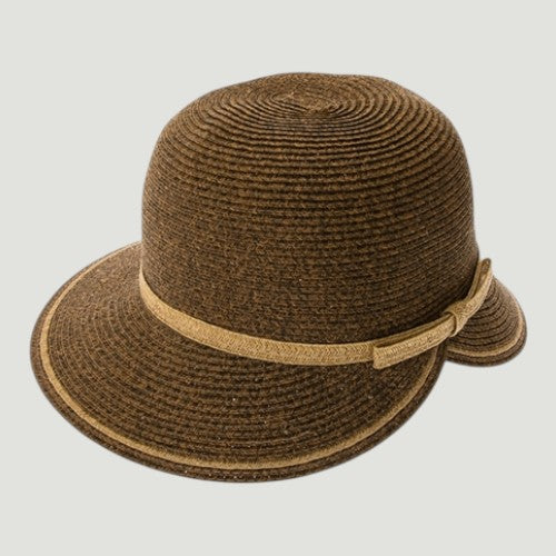 UPF 50+ Packable Straw Sun Hat Wide Brim w/ Bow | Faceframer