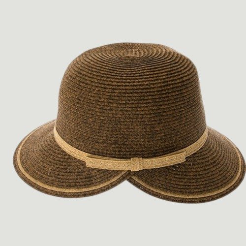 UPF 50+ Packable Straw Sun Hat Wide Brim w/ Bow | Faceframer