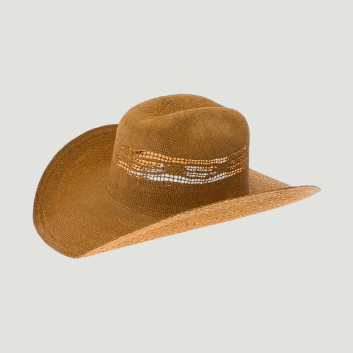 Woven Straw Vented Cowboy Hat – Structured Summer Western Hat | 4 Colo