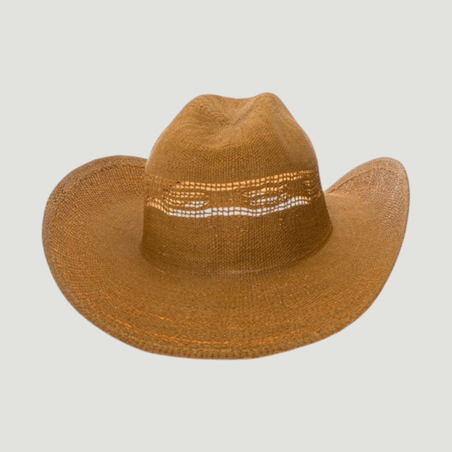 Woven Straw Vented Cowboy Hat – Structured Summer Western Hat | 4 Colo