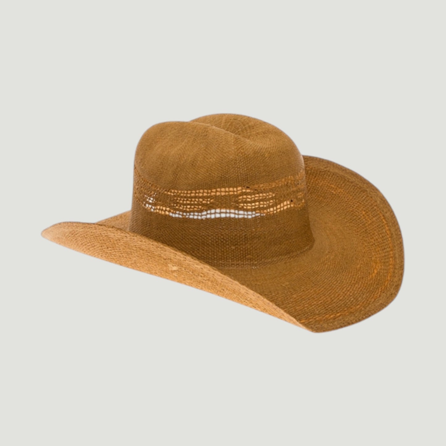 Woven Straw Vented Cowboy Hat – Structured Summer Western Hat | 4 Colo