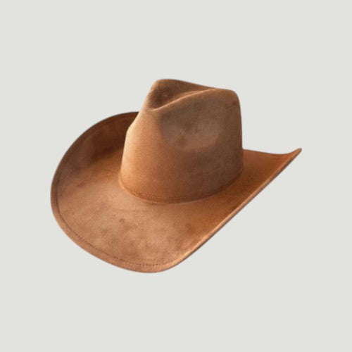 Western Cowboy Hat for Women – Vegan Suede Cattleman, Wide Flat Brim, 16 Colors, Adjustable | Country Concert & Festival