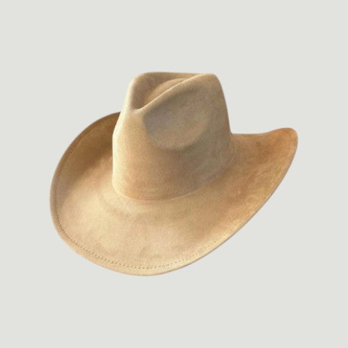 Western Cowboy Hat for Women – Vegan Suede Cattleman, Wide Flat Brim, 16 Colors, Adjustable | Country Concert & Festival