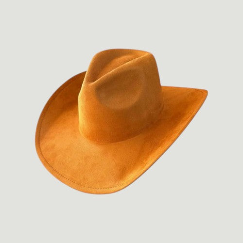 Western Cowboy Hat for Women – Vegan Suede Cattleman, Wide Flat Brim, 16 Colors, Adjustable | Country Concert & Festival