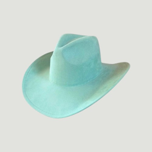 Western Cowboy Hat for Women – Vegan Suede Cattleman, Wide Flat Brim, 16 Colors, Adjustable | Country Concert & Festival
