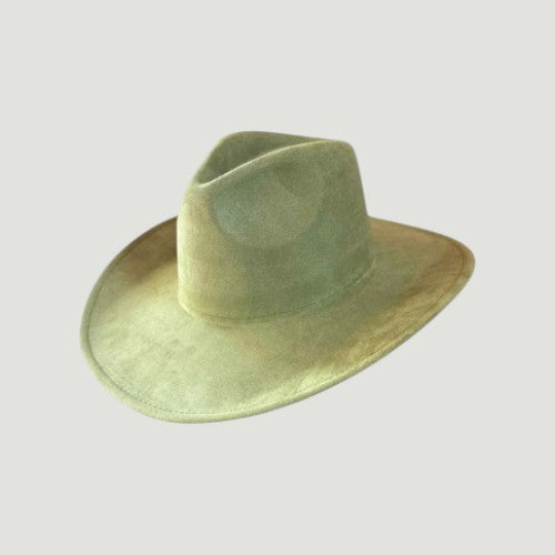 Western Cowboy Hat for Women – Vegan Suede Cattleman, Wide Flat Brim, 16 Colors, Adjustable | Country Concert & Festival