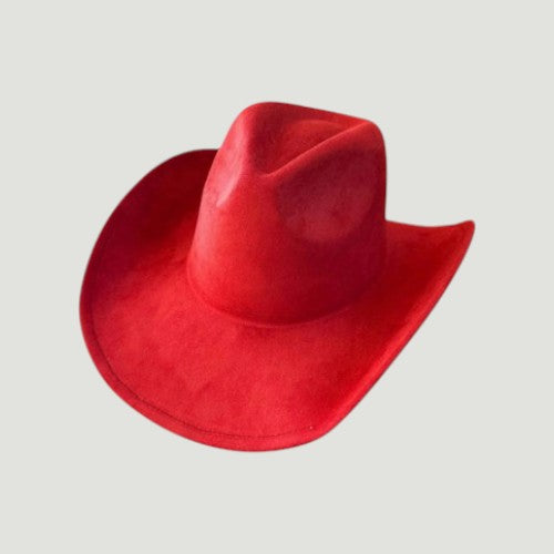 Western Cowboy Hat for Women – Vegan Suede Cattleman, Wide Flat Brim, 16 Colors, Adjustable | Country Concert & Festival