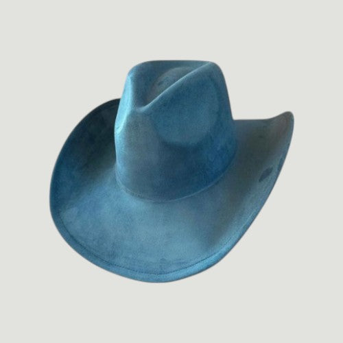 Western Cowboy Hat for Women – Vegan Suede Cattleman, Wide Flat Brim, 16 Colors, Adjustable | Country Concert & Festival