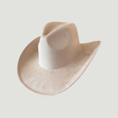Western Cowboy Hat for Women – Vegan Suede Cattleman, Wide Flat Brim, 16 Colors, Adjustable | Country Concert & Festival