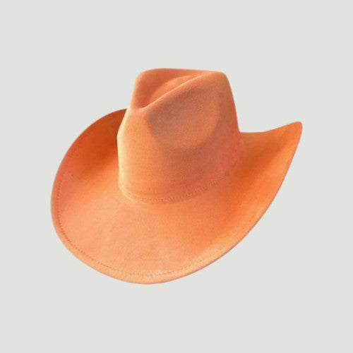 Western Cowboy Hat for Women – Vegan Suede Cattleman, Wide Flat Brim, 16 Colors, Adjustable | Country Concert & Festival