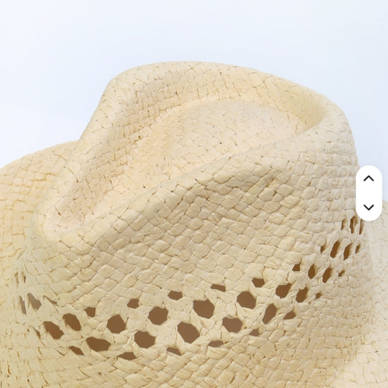 Open Weave Straw Cowboy Hat