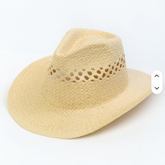 Open Weave Straw Cowboy Hat