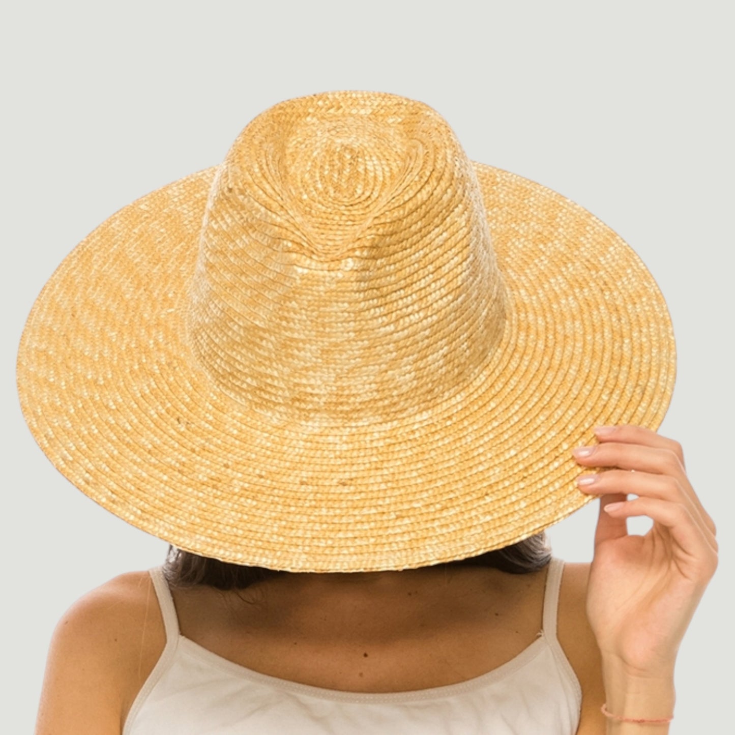 Wheat Straw Rancher Hat, Flat Brim, UPF 50+