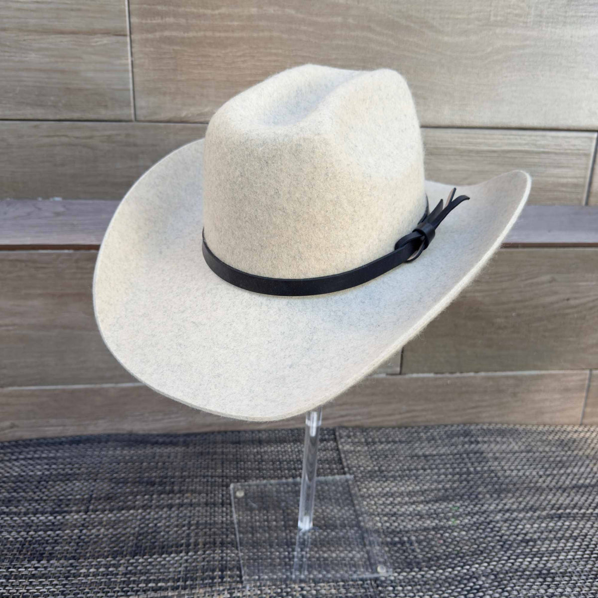 Australian Wool Cattleman Cowboy Hat with Leather Belt