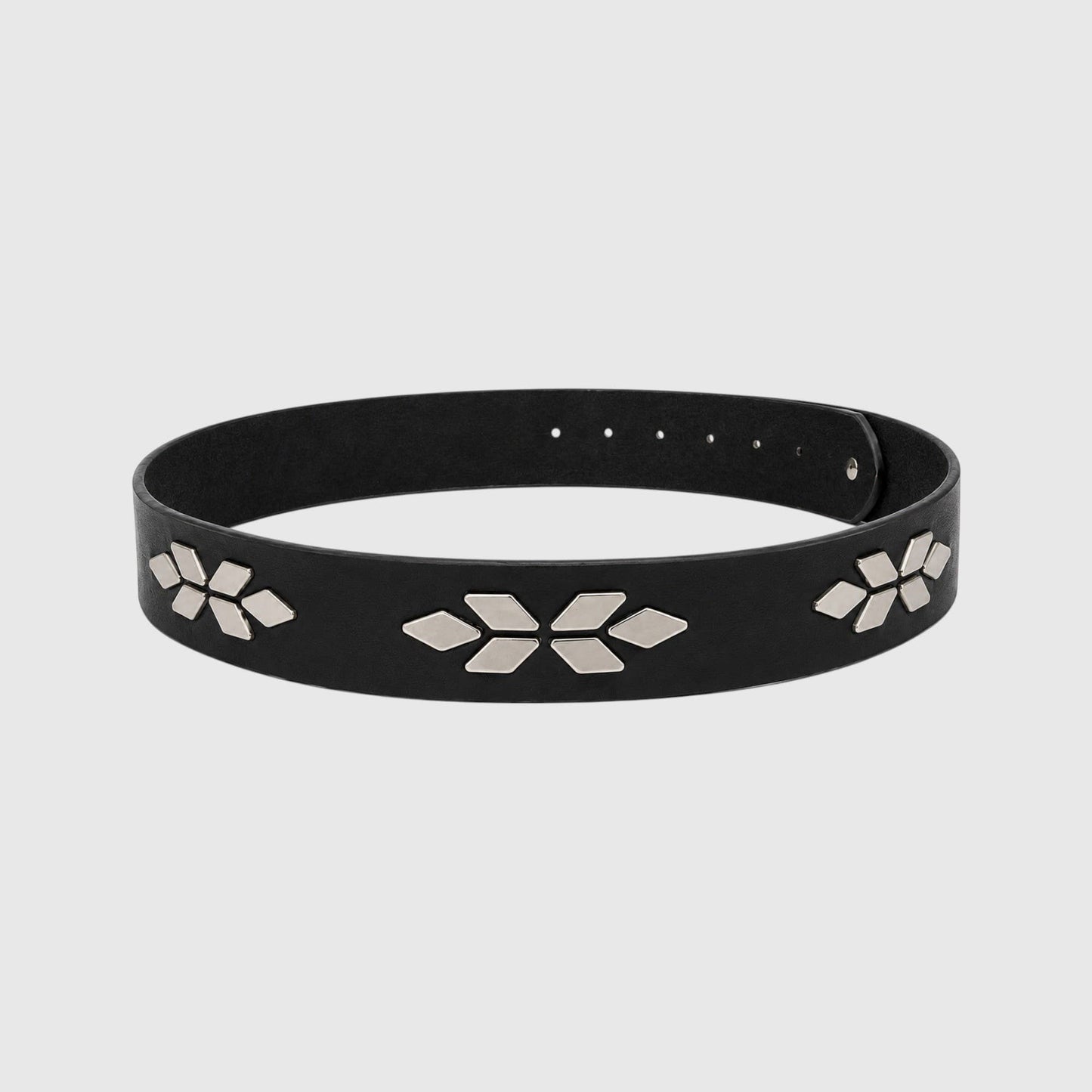 Western Leather Hat Band with Silver Conchos