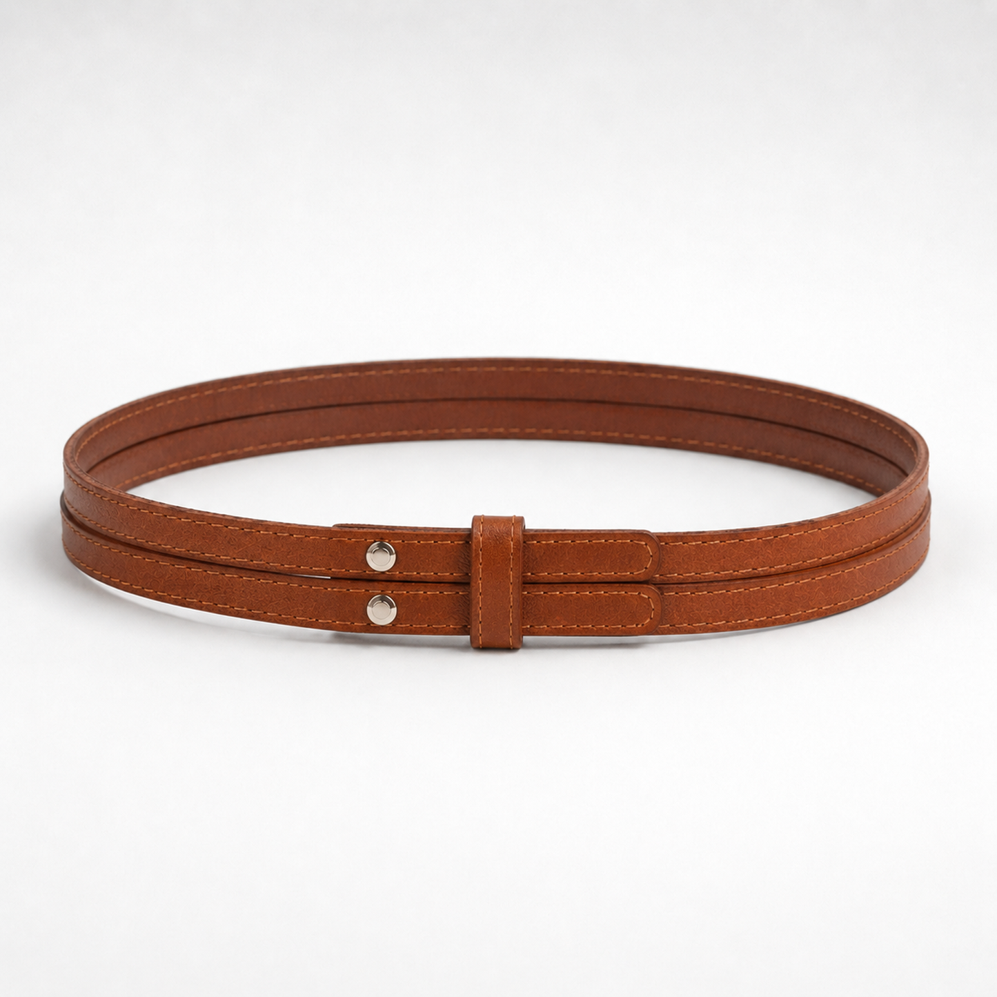 Double-Strand Western Leather Hat Band – Brown