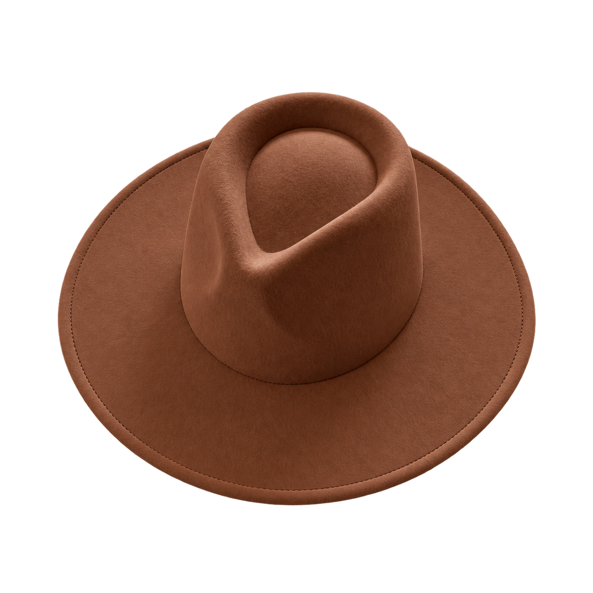 Vegan Felt Wide Brim Rancher Hat in Faux Felt