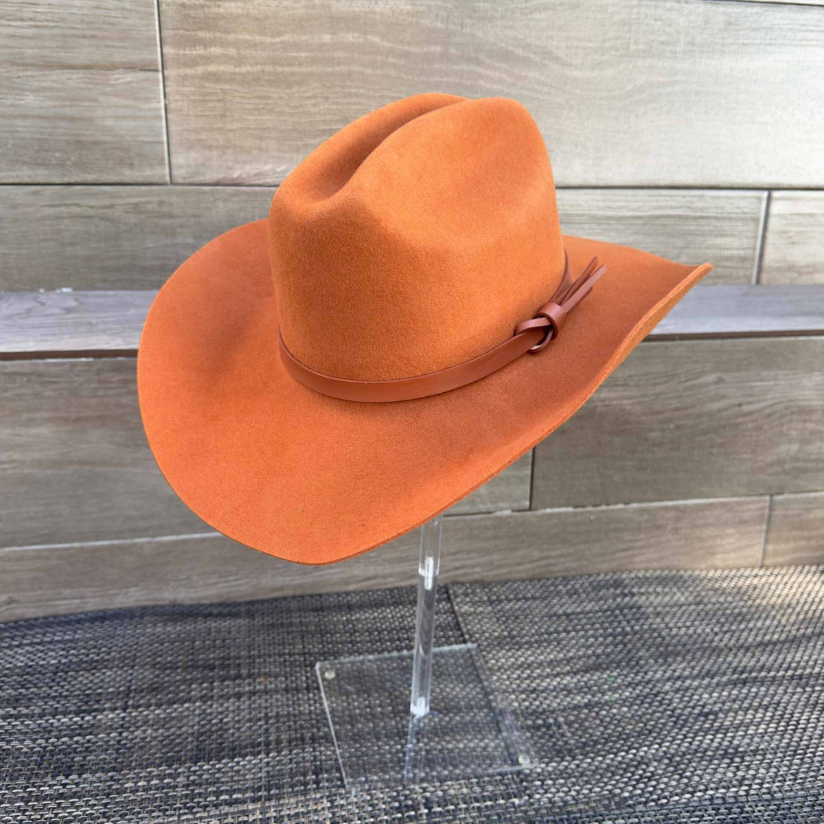 Australian Wool Cattleman Cowboy Hat with Leather Belt
