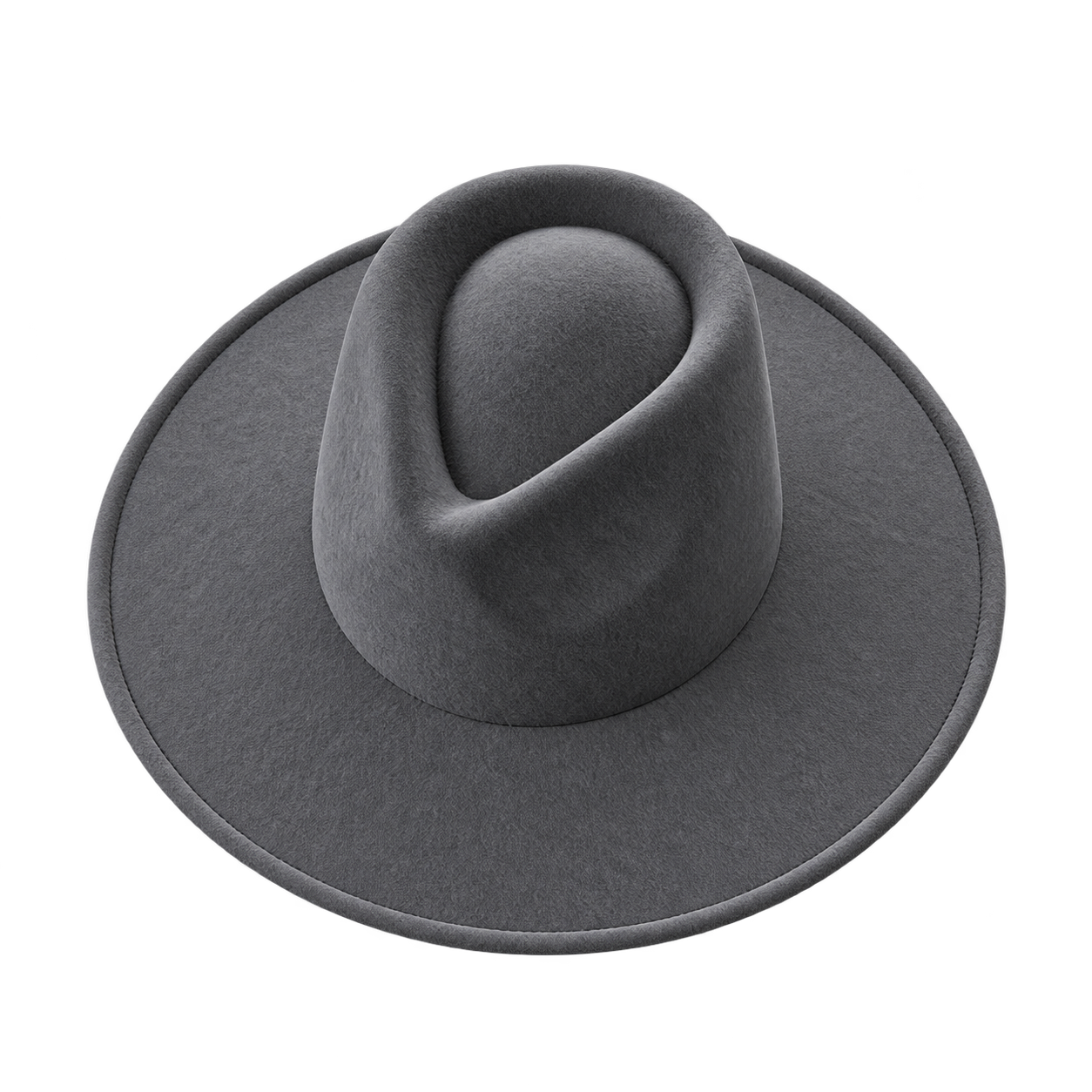 Vegan Felt Wide Brim Rancher Hat in faux felt