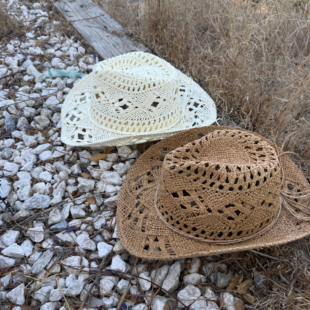 Open Weave Crochet Cowboy Hat – Western Straw
