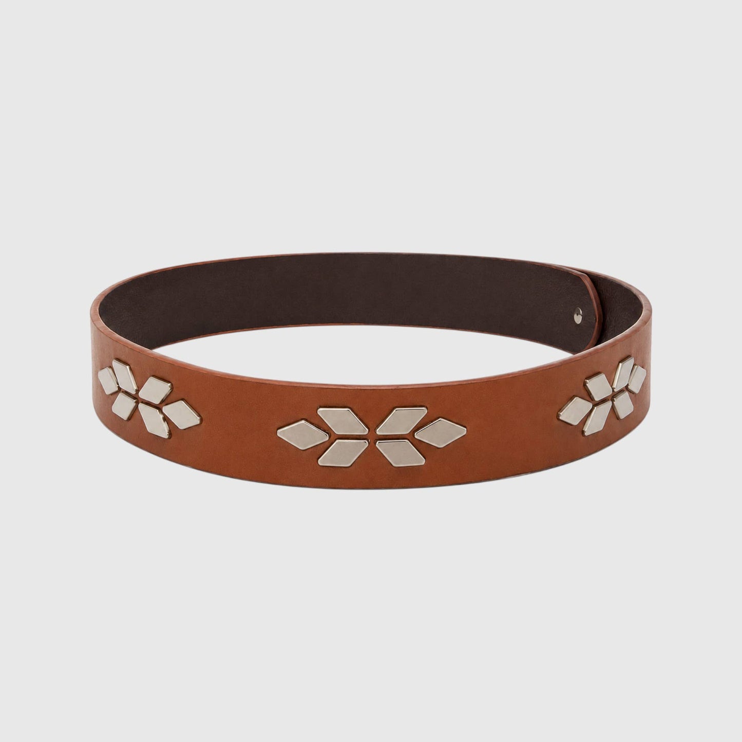 Western Leather Hat Band with Silver Conchos
