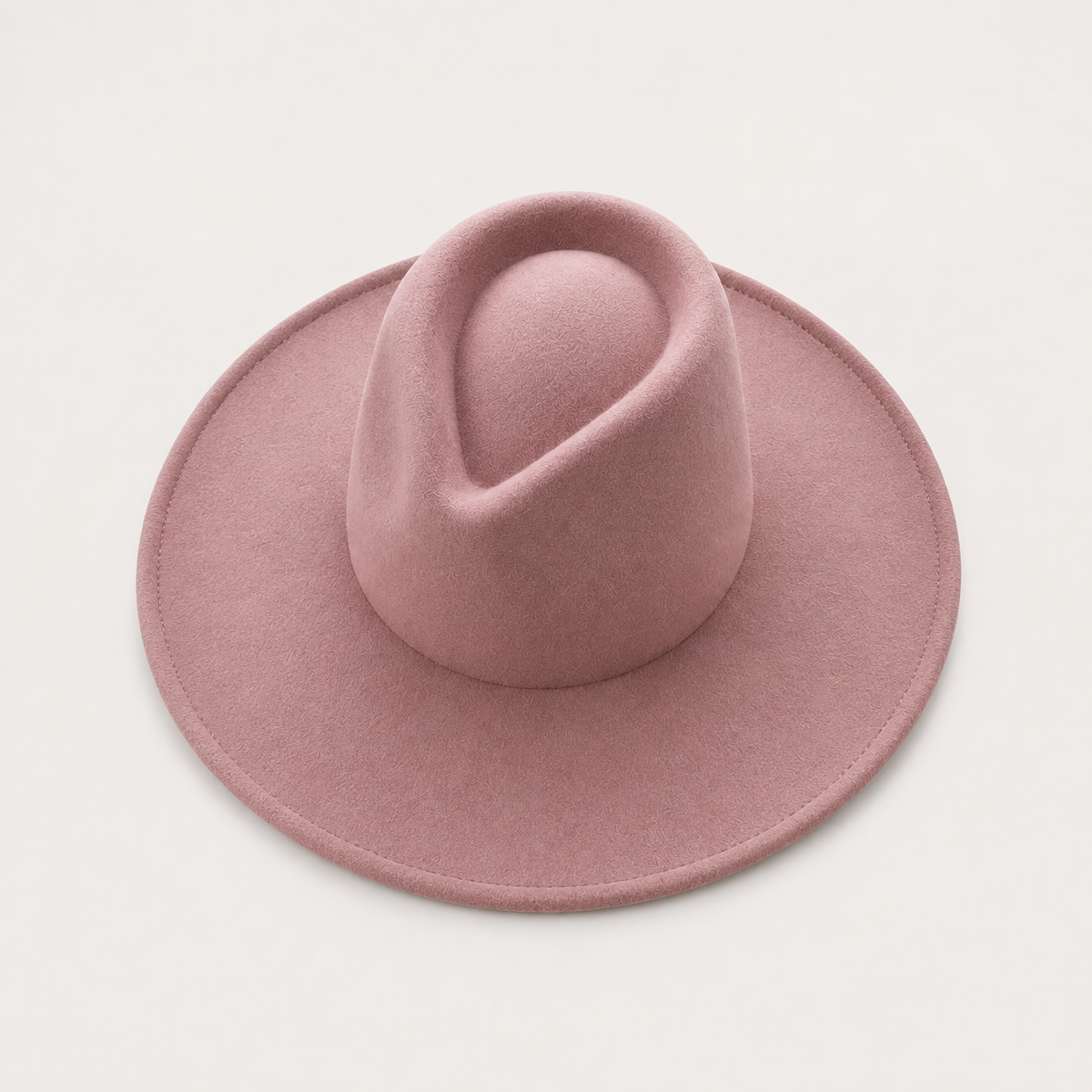Vegan Felt Wide Brim Rancher Hat in Faux Felt