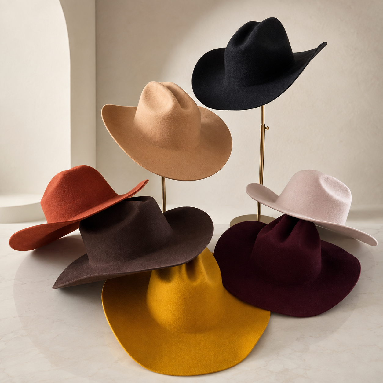 Women’s 100% Australian Wool Cattleman Cowboy Hat – Wide Brim