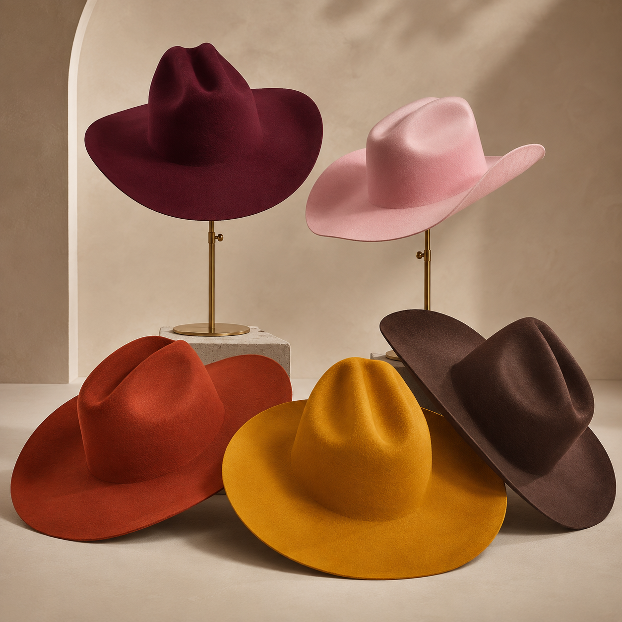 Women’s 100% Australian Wool Cattleman Cowboy Hat – Wide Brim