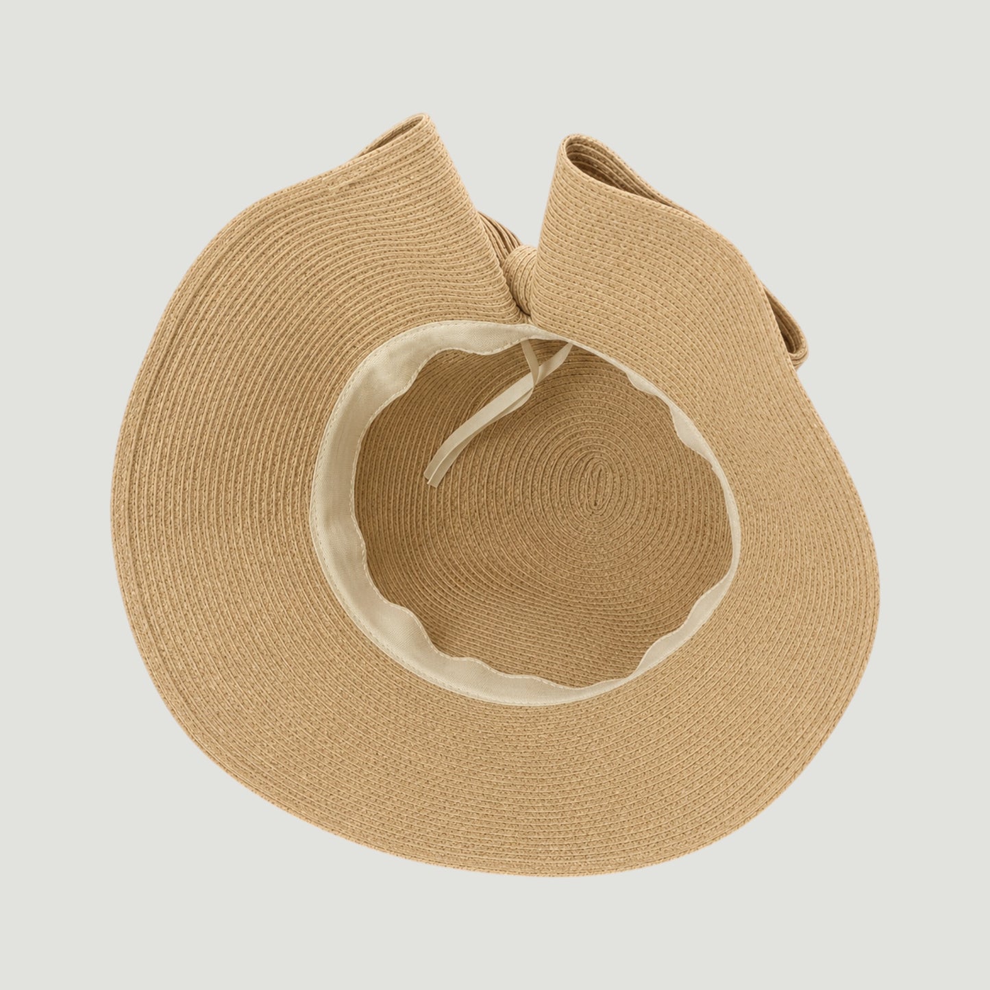 Packable Washable Sun Hat with Split Back Bow