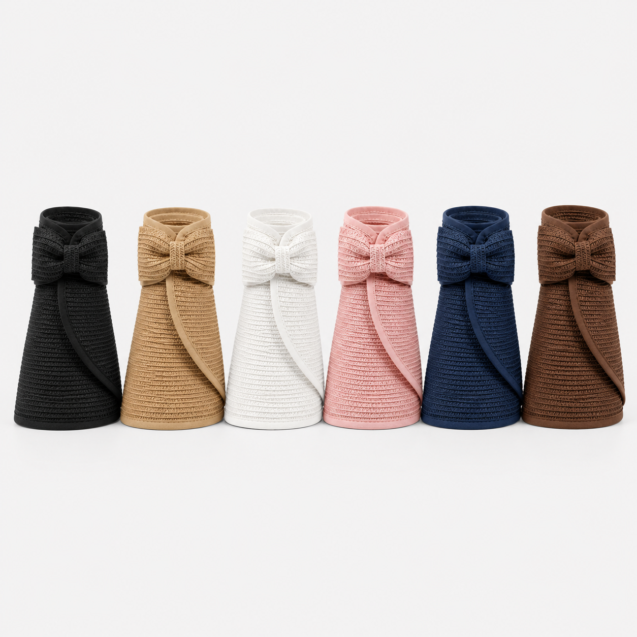 Packable Wide Brim Straw Sun Visor Hat for Women