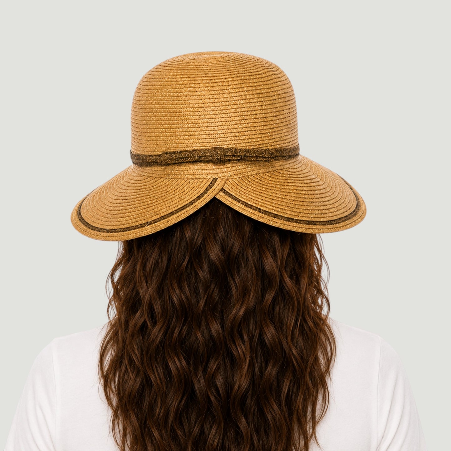 UPF 50+ Packable Straw Sun Hat Wide Brim w/ Bow | Faceframer
