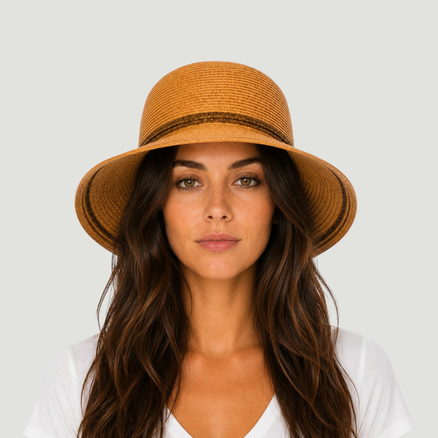 UPF 50+ Packable Straw Sun Hat Wide Brim w/ Bow | Faceframer