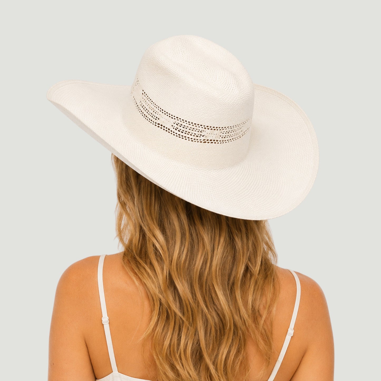 Woven Straw Vented Cowboy Hat – Structured Summer Western Hat | 4 Colo