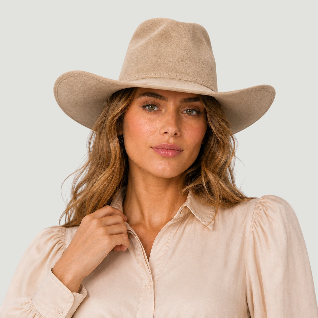 Western Cowboy Hat for Women – Vegan Suede Cattleman, Wide Flat Brim, 16 Colors, Adjustable | Country Concert & Festival