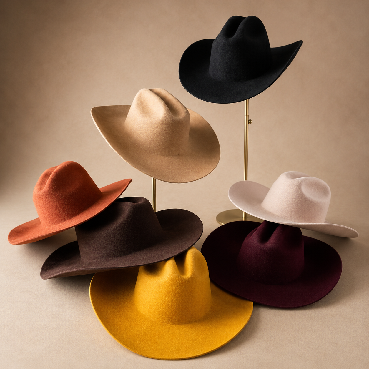 100% Australian Wool Cattleman Cowboy Hat – Shapeable Brim
