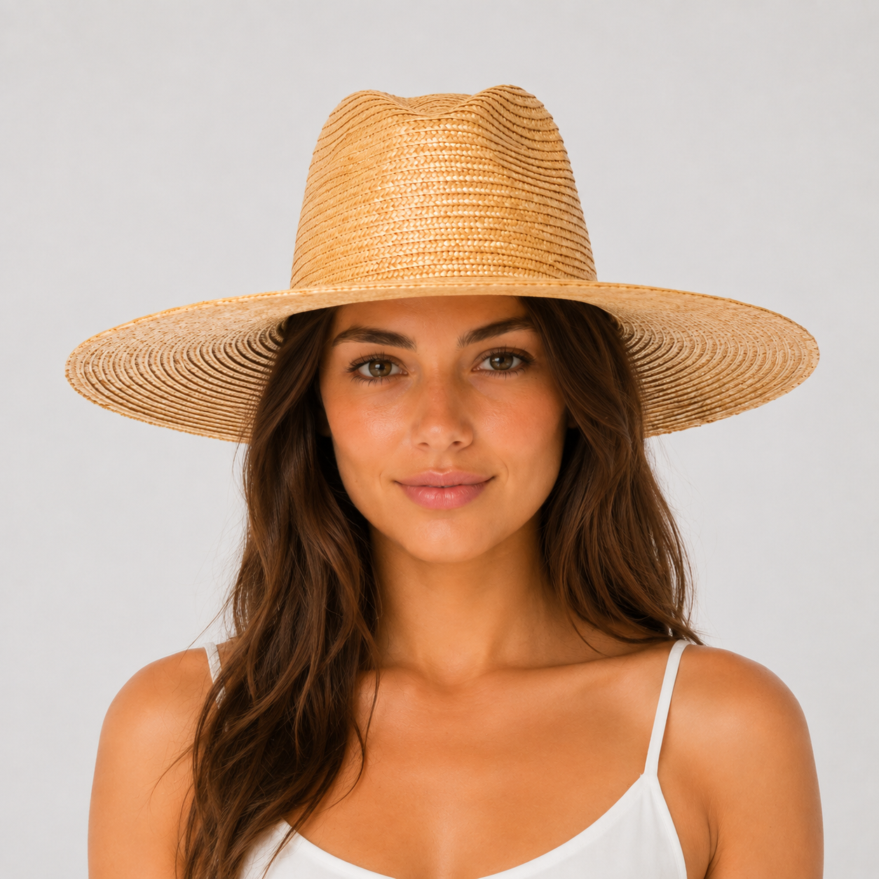 Wheat Straw Rancher Hat, Flat Brim, UPF 50+
