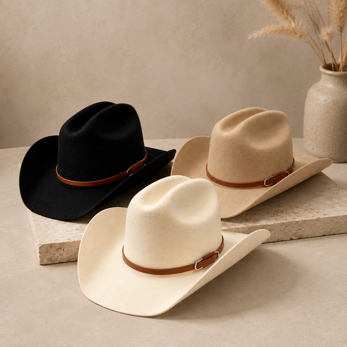 Australian Wool Cattleman Cowboy Hat with Leather Band – Women's | SOLOVE