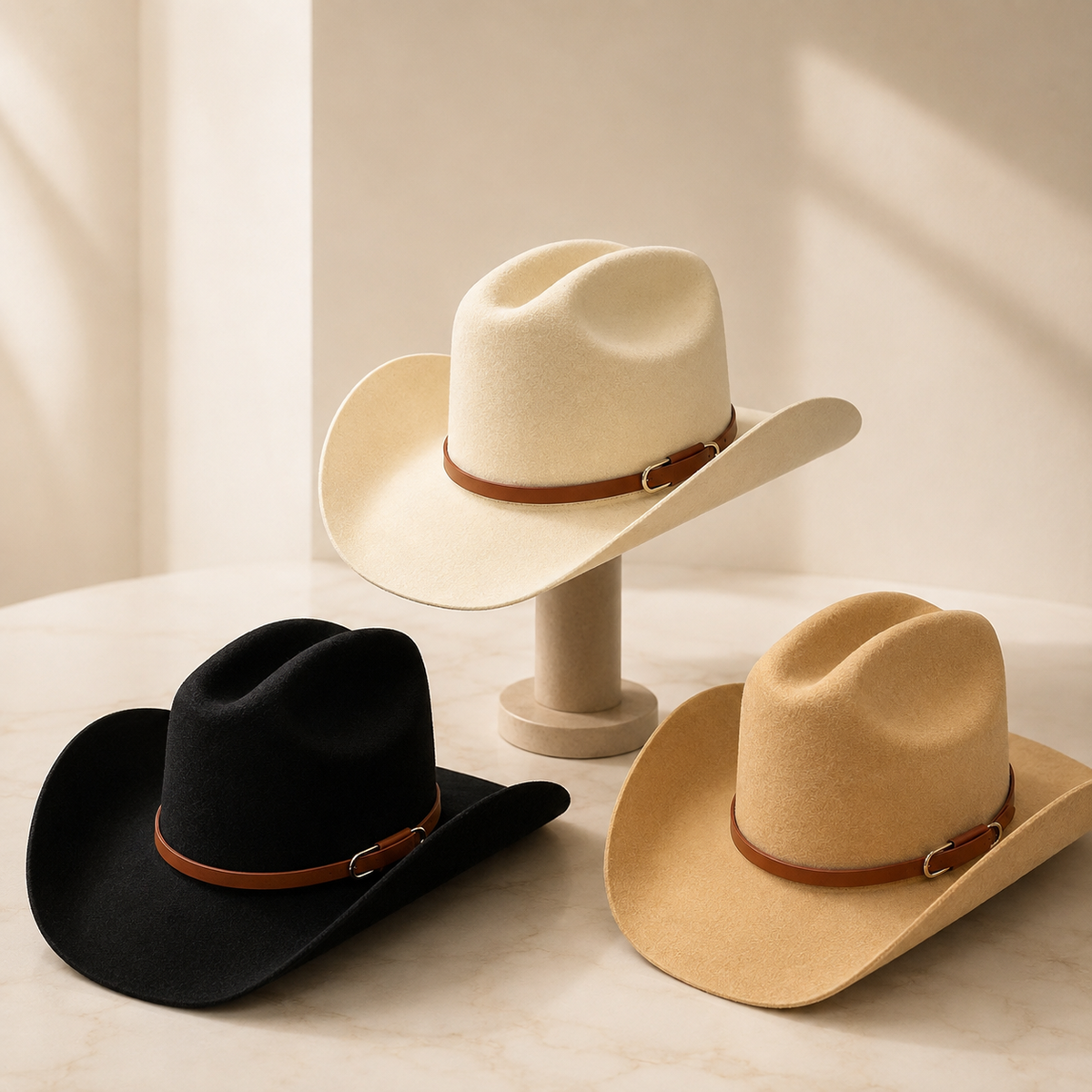 Australian Wool Cattleman Cowboy Hat with Leather Band – Women's | SOLOVE