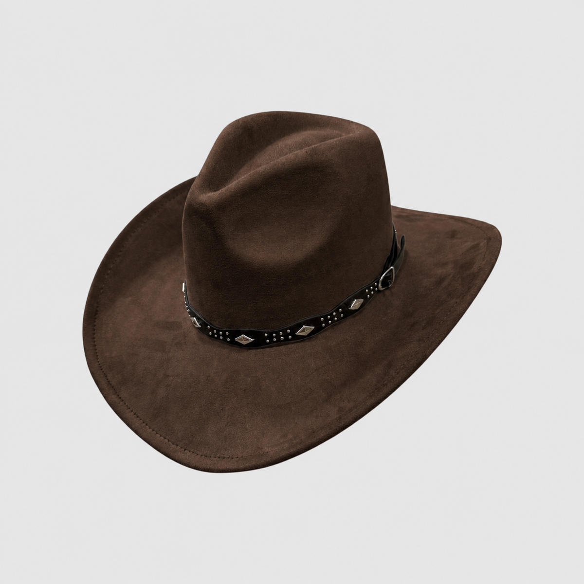 Studded Concho Band Vegan Suede Western Fedora – Women's | SOLOVE